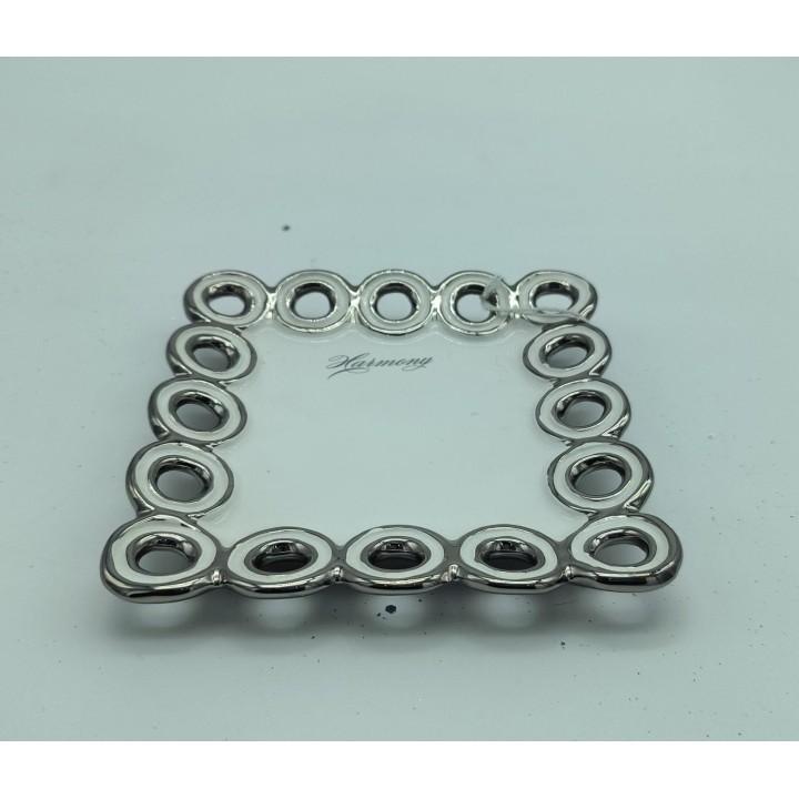 Piattino porcellana bianco platino 14x14 cm | CarinCasa