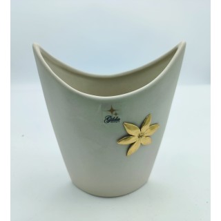 Vaso temperato color crema 15x18 cm Gilda Design | CarinCasa