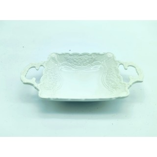 Piatto porcellana royal decor fiori 21x13 cm | CarinCasa