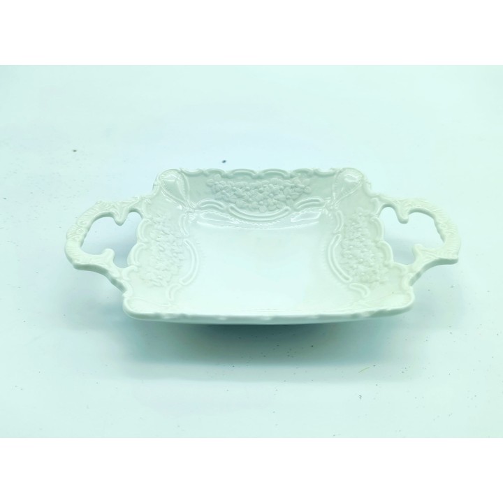 Piatto porcellana royal decor fiori 21x13 cm | CarinCasa