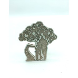 Caterina quadretto albero sagomato famiglia 9x10 cm