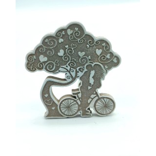 Caterina quadretto albero sagomato bici 9x10 cm | CarinCasa