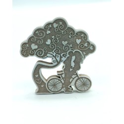 Caterina quadretto albero sagomato bici 9x10 cm