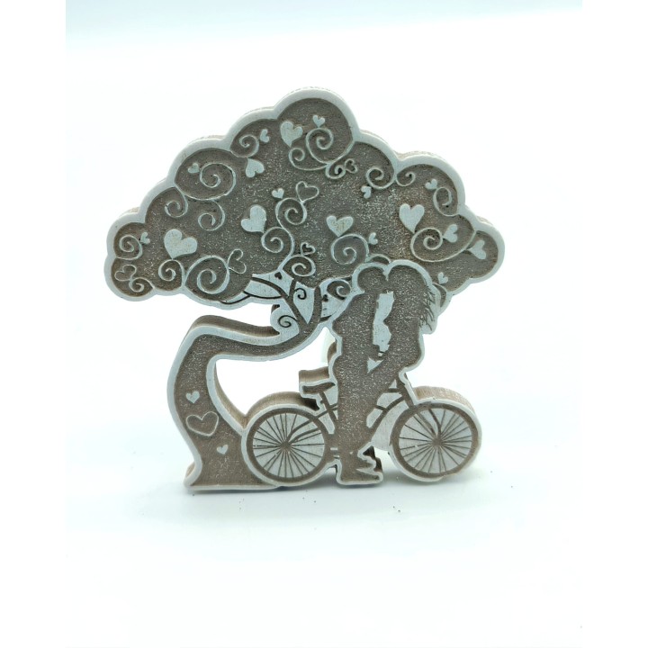 Caterina quadretto albero sagomato bici 9x10 cm | CarinCasa