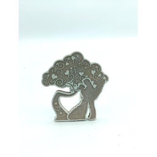 Caterina quadretto albero sagomato sposi 9x10 cm | CarinCasa