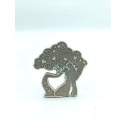 Caterina quadretto albero sagomato sposi 9x10 cm