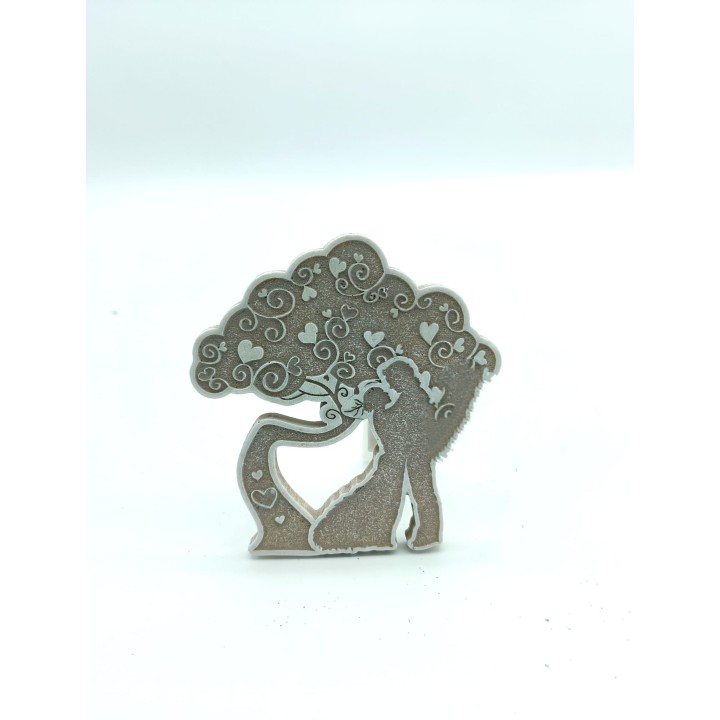 Caterina quadretto albero sagomato sposi 9x10 cm | CarinCasa