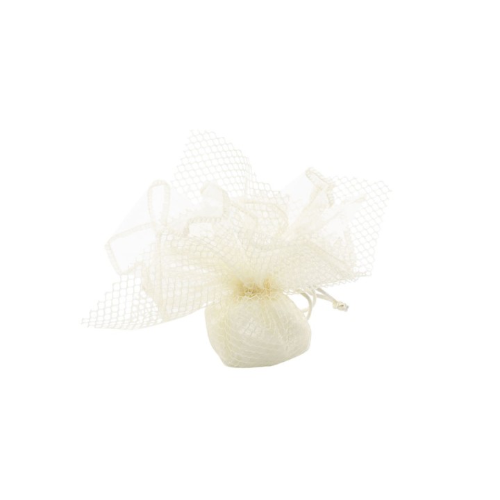 Sacchetto con tirante panna 24cm h | CarinCasa