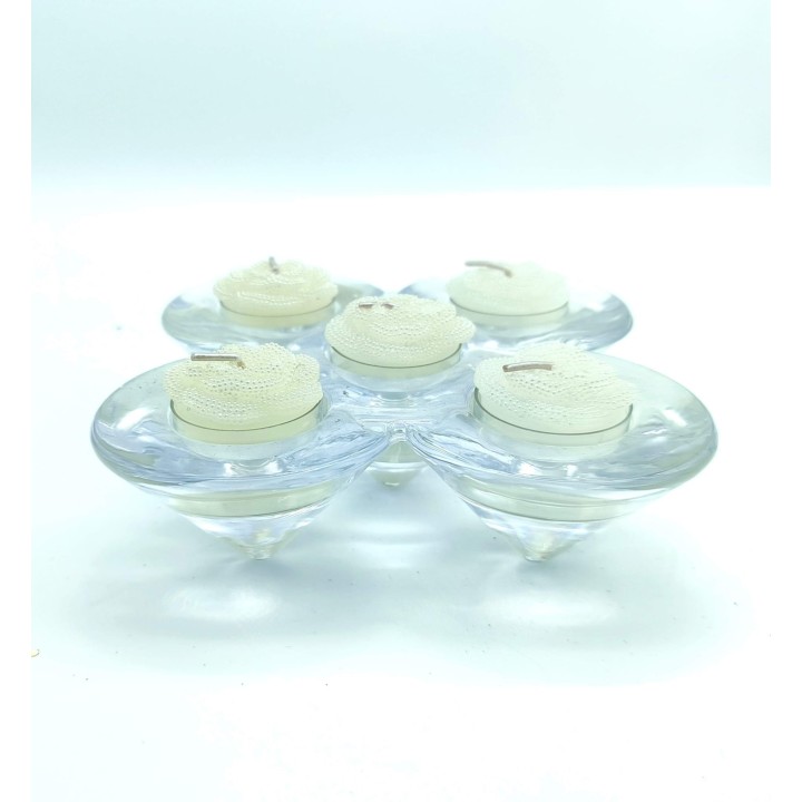 Portacandela 5 fiamme 15x5 cm | CarinCasa