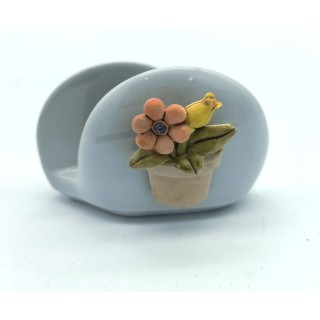 Portatovaglioli in porcellana artigianale 13x9 cm |…