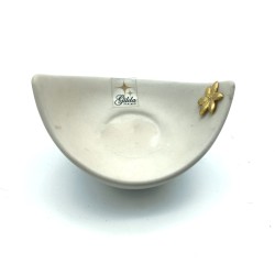 Portacandela temperato gilda design crema 9x11 cm