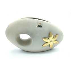 Vaso basso crema 22x6x13 cm