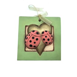 Formella della Dac con coccinella 12x12 cm multicolore