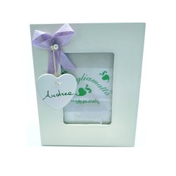 Portafoto in legno con cuore 6x9 cm made in italy