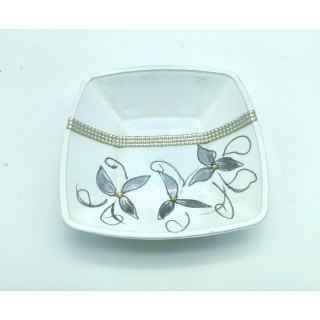 Coppetta giglio melograno 15 cm bianco argento | CarinCasa