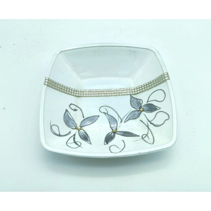 Coppetta giglio melograno 15 cm bianco argento | CarinCasa
