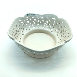 Ciotola svuotatasche porcellana traforata con strass 17x6…