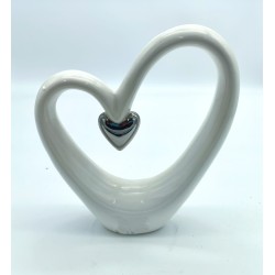 Cuore grande porcellana con box harmony 20x20 cm