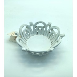 Svuotatasche Cesto rotondo Serie margherita cm. 12x5 cm primo gi ceramica artigianale