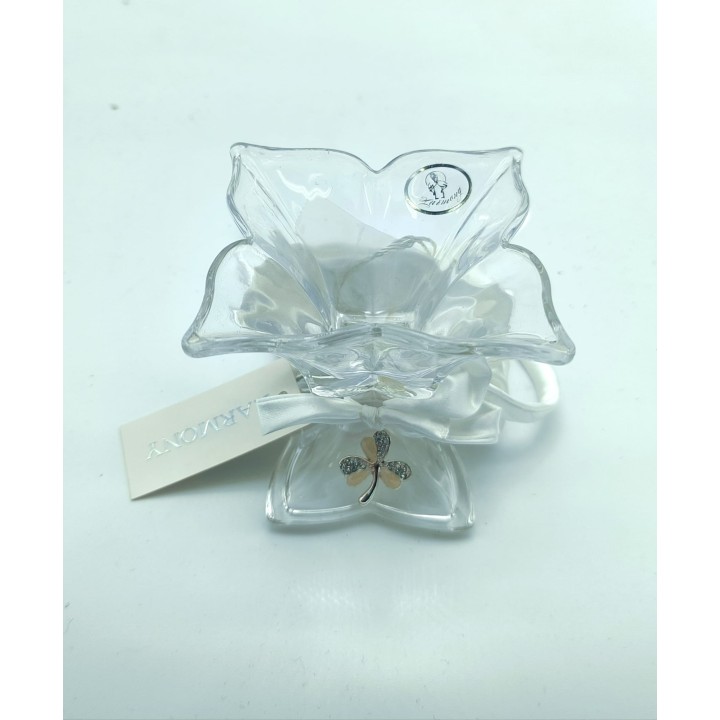 Alzatina in vetro con applicazione fiore 8x9 cm harmony |…