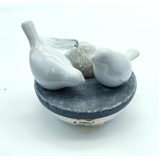 Portacandela con uccellini harmony 14x12 cm | CarinCasa