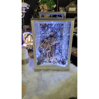 Lanterna natività completa con luci incluse 31x51 cm |…