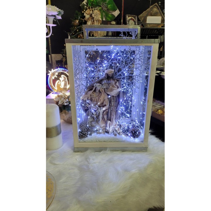 Lanterna natività completa con luci incluse 31x51 cm |…