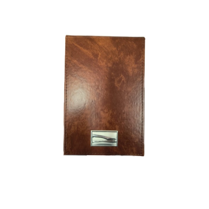 Blocco note radica marrone con penna 23x15 cm | CarinCasa