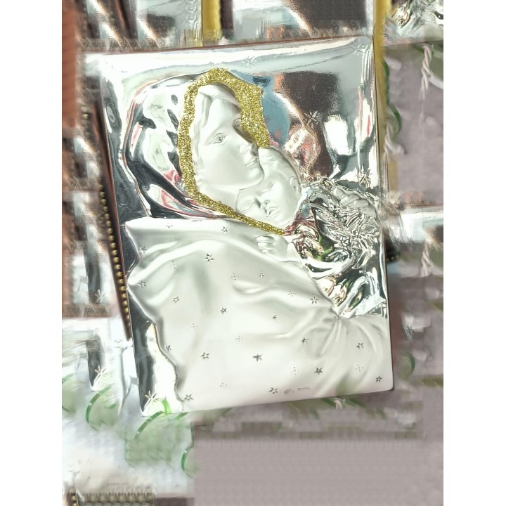 Madonna del ferruzzi in argento 13x18 cm retro in legno…