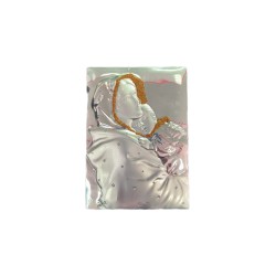 Madonna del ferruzzi 13x18 cm con retro in legno polvere stelle bronzo