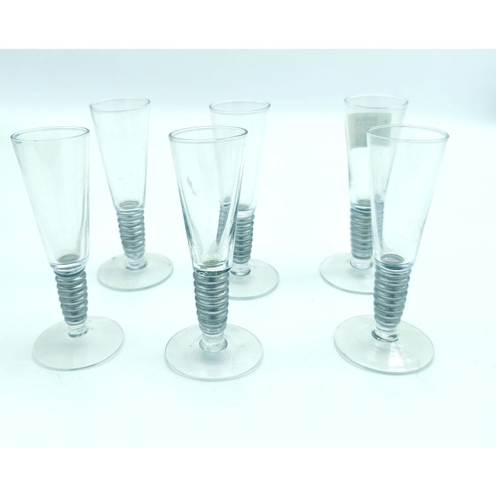 Set sei Bicchieri liquore Alias argento 12 cm | CarinCasa