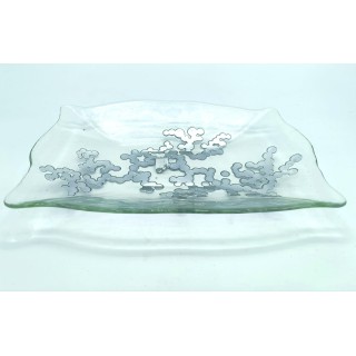 Piatto rettangolare coral silver 31,5x18,5 cm | CarinCasa