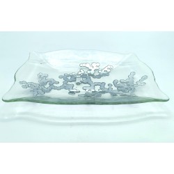 Piatto rettangolare coral silver 31,5x18,5 cm