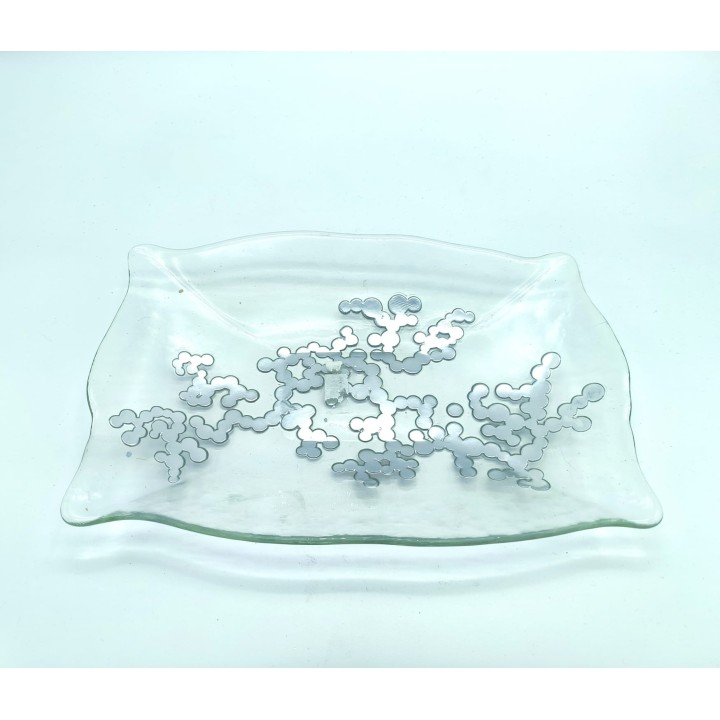 Piatto rettangolare coral silver 31,5x18,5 cm | CarinCasa