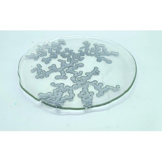 Piatto fade coral silver 32 cm | CarinCasa