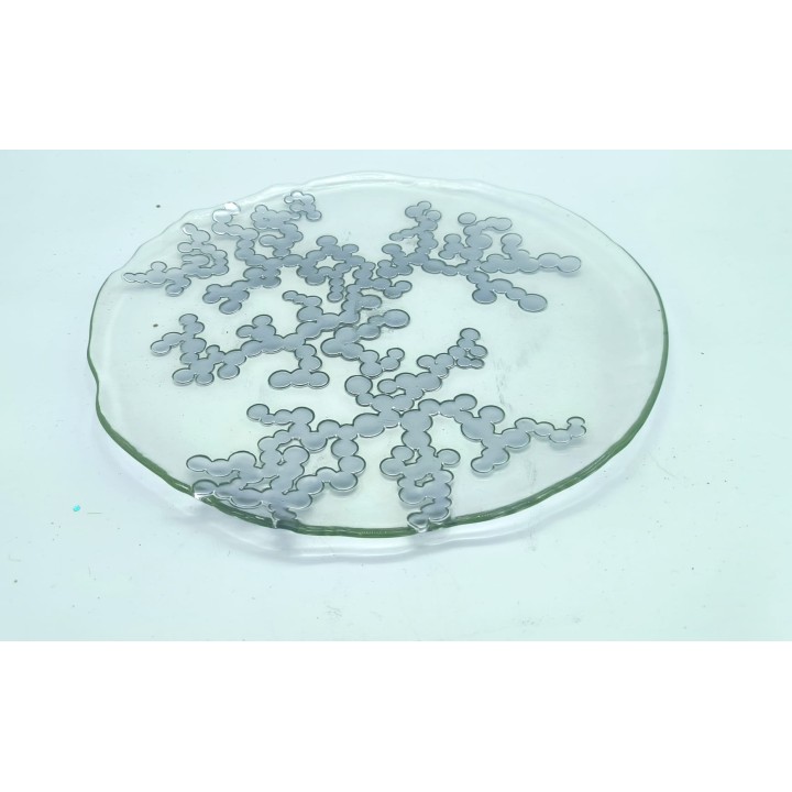 Piatto fade coral silver 32 cm | CarinCasa