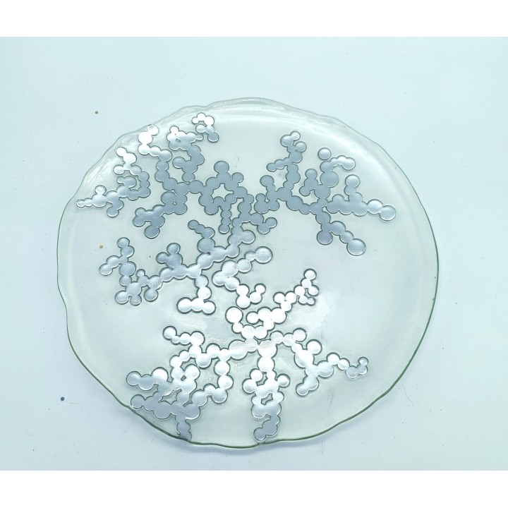 Piatto fade coral silver 32 cm | CarinCasa