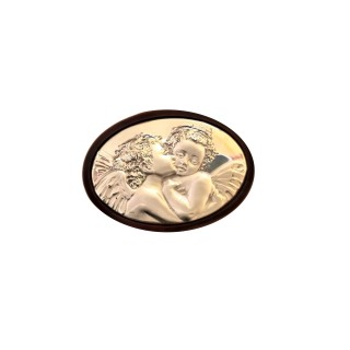Sacro con angeli argento 11x8 cm | CarinCasa
