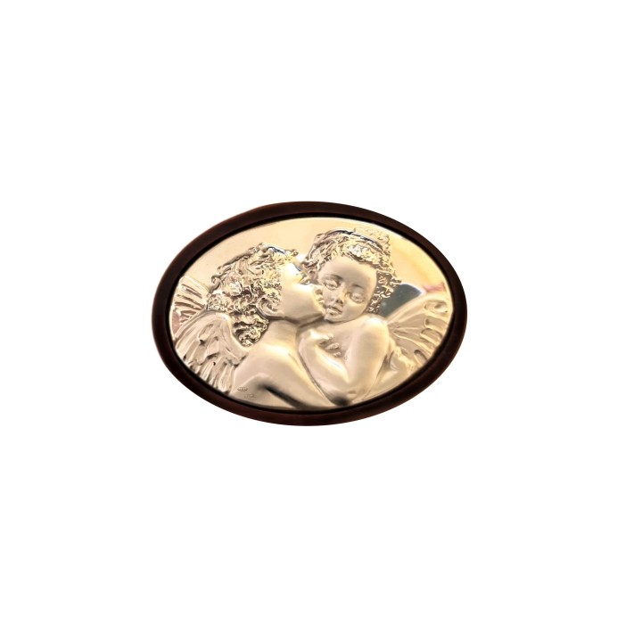 Sacro con angeli argento 11x8 cm | CarinCasa