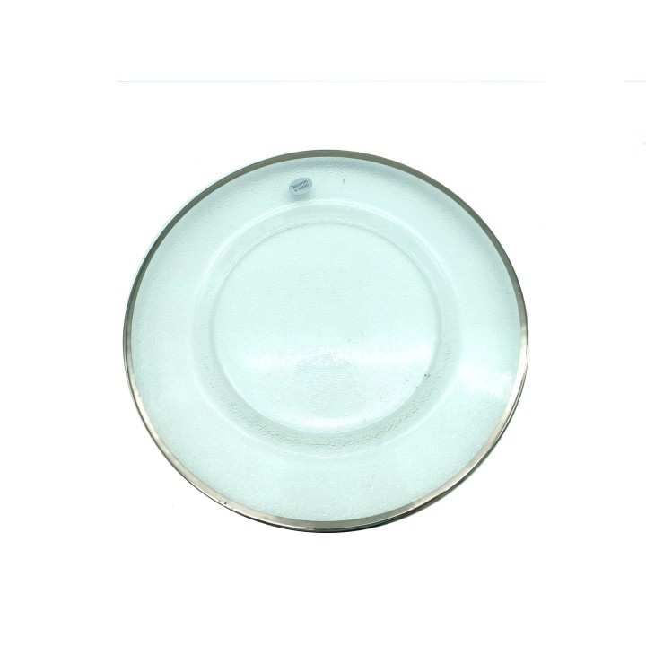 Sottopiatto 33 cm tondo filo platino | CarinCasa