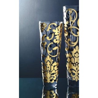 Vaso conico fontainebleau oro 32 cm | CarinCasa