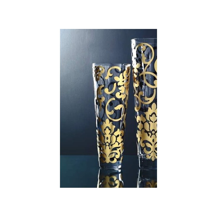 Vaso conico fontainebleau oro 32 cm | CarinCasa