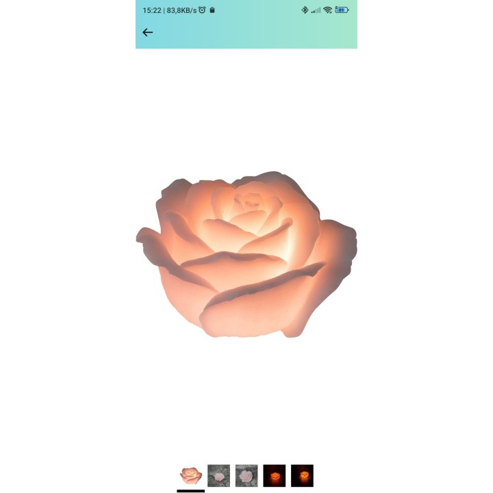 Candela rosa led 11 cm bianca | CarinCasa