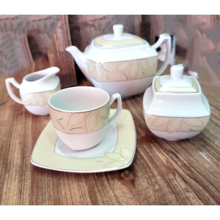 Servizio da tè Madrid oro 15 pezzi | CarinCasa