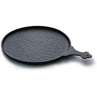 Mythos skin tagliere rotondo cm 30x22 nero fade | CarinCasa