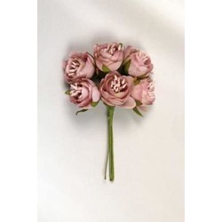 Fiore mini Rosa color antico con semi