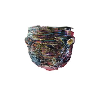 Vaso muro trasparente iride cm 26 vetro di murano |…