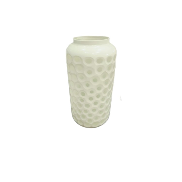 Vaso portacandele bianco 12x32 cm | CarinCasa