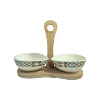 Antipastiera 2 ciotole goccia tiles 19x15 cm madrhelen |…