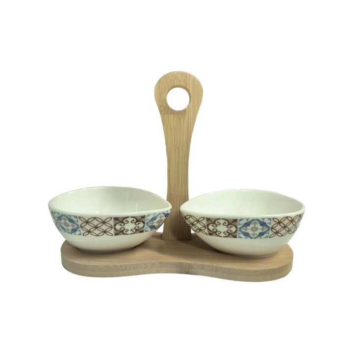 Antipastiera 2 ciotole goccia tiles 19x15 cm madrhelen |…